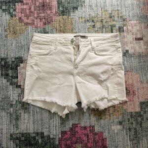 White Jean shorts
